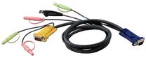 Laidas Aten 2L-5303U USB, 3 m, juoda sp.