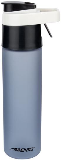 Sporta pudeles un šeikeri Avento, melna krās./pelēka krās., plastmasa, 0.6 l