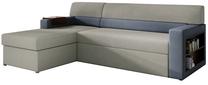 Kampinė sofa Rico Soro 83, Soro 76, mėlyna sp./pilka sp., kairinė, 160 x 250 cm x 85 cm