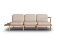 Lauko sofa Calme Jardin Belize CAL_3SOL_152_F1_BELIZE2, smėlio sp., 80 cm x 245 cm x 74 cm