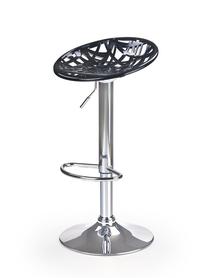 Baro kėdė H56 V-CH-H/56-CZARNY#, juoda sp./chromo sp., 41 cm x 41 cm x 68 - 90 cm