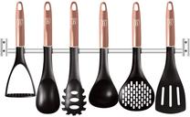 Virtuves piederumu komplekts Berlinger Haus Metallic Line Rose Gold Edition BH-6328, 32 cm, zelta krās./melna krās./rozā krās., 6 gab.