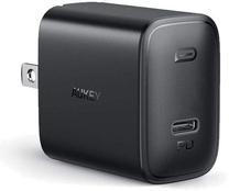Telefono įkroviklis Aukey, USB Type C/AC, juoda sp., 18 W