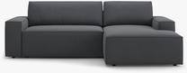 Kampinė sofa - lova Micadoni Jodie MIC_RCF_78_F1_JODIE5, tamsiai pilka sp., dešininė, 246 x 151 cm x 86 cm