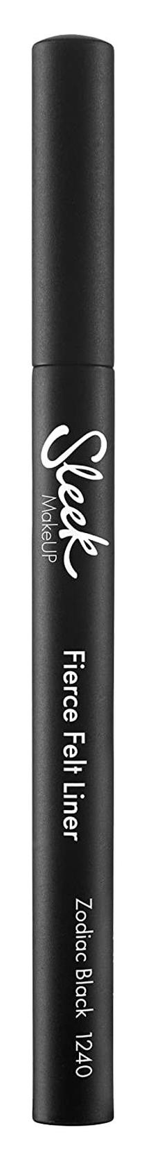 Acu laineris Sleek MakeUP Fierce Felt Liner, 1 ml, melns krās.