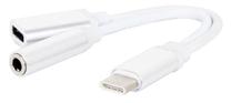 Adapteris Gembird, USB Type C/3.5 mm (AUX)/3.5 mm female, balta sp.