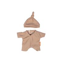 Комплект одежды для куклы Miniland How To Dress Pyjama, коричневый цв.