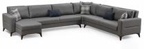 Kampinė sofa - lova Atelier Del Sofa Kristal, tamsiai pilka sp., 90 x 367 cm x 86 cm