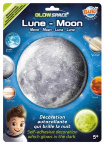 Наклейка Buki Glow Space Moon, серый цв.