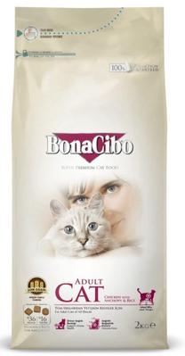 Sausas kačių maistas BonaCibo Adult Chicken & Rice, vištiena/ryžiai, 2 kg
