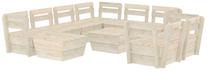 Lauko baldų komplektas VLX 10 Piece Garden Pallet Lounge Set