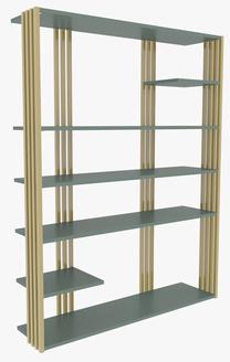 Pastatoma lentyna Kalune Design Jenny 875ZNA4524, aukso sp./žalia sp., 160 cm x 29.6 cm x 120 cm