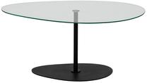Kavos staliukas Kalune Design Porto, skaidri sp./juoda sp., 90 cm x 60 cm x 40 cm