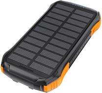 Nešiojamas įkroviklis (Power bank) Choetech Solar B658, 10000 mAh, juoda sp./oranžinė sp.
