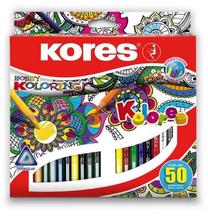 Spalvoti pieštukai Kores Mandala, 50 vnt.