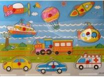 Medinė dėlionė Vehicles, 22.5 cm x 29.5 cm, įvairių spalvų