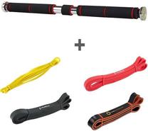 Gimnastikos juostų rinkinys HMS Exercise Set, 208 cm x 2.9 cm x 0.5 cm, juoda sp.