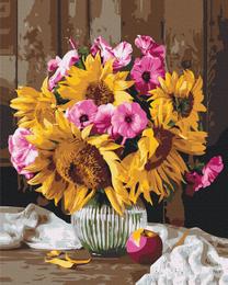 Tapymas pagal skaičius Brushme Country Bouquet, įvairių spalvų