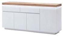 Komoda MCakcent Romina 4D/2SZ, balta sp., 81 cm x 175 cm x 40 cm