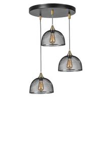 Valgusti rippuv Opviq Chandelier Rota 8722-3, E27, must v. / kuldne v.