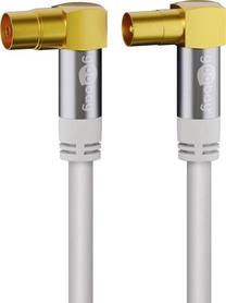 Vads Goobay 70450 Coax plug, Coax socket, 10 m, balta krās.