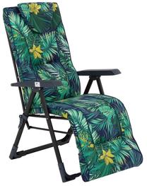 Lauko kėdė Patio Mijas Plus Black Edition G051-02IB, juoda sp./žalia sp., 85 cm x 59 cm x 105 cm