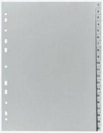 Skirtukas Herlitz, A4, 20 vnt. Pilka