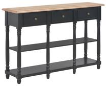 Konsoles galds VLX, brūna krās./melna krās., 120 cm x 30 cm x 76 cm