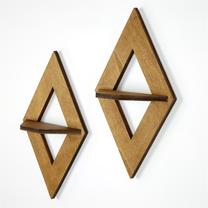 Sieninė lentyna Kalune Design RAF260, riešuto sp., 10 cm x 23 cm x 38 cm