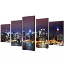 Foto paveikslas VLX Colourful New York Skyline 5pcs, 200 cm x 100 cm