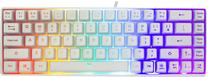 Vadu spēļu tastatūra White Shark RONIN White, Angļu (US), balta krās.