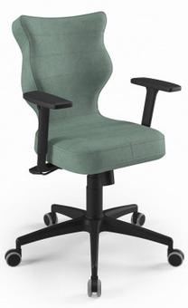 Darbo kėdė Perto AL05, 40 x 42.5 x 90 - 100 cm, juoda sp./žalia sp.