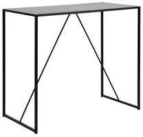 Baro stalas Seaford, juoda sp./pilka sp., 120 cm x 60 cm x 105 cm
