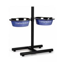 Stovas su dubenėliais šuniui Beeztees Comfort, 5.06 l, 25 cm x 25 cm, mėlyna sp.