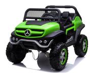 Детский электромобиль Lean Toys Mercedes Unimog, зеленый цв.