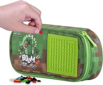 Penālis PIXIE Minecraft PXA-14-35, 22 cm x 11 cm x 0.06 m, brūna krās./zaļa krās.
