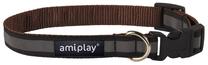 Ошейник для собак Amiplay, коричневый цв./черный цв., 340 - 550 мм x 20 мм