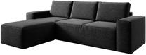 Kampinė sofa Silla Marte 10, juoda sp., kairinė, 204 x 302 cm x 95 cm