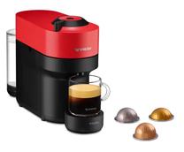 Kapsulu kafijas automāts Krups Nespresso Vertuo Pop XN9205, melna krās./sarkana krās.