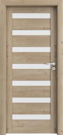 Iekšdurvju vērtne Porta D7 PORTAVERTE D7, kreisais, ozola krās., 203 x 64.4 x 4 cm
