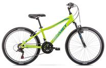 Vaikiškas dviratis, kalnų Romet Rambler 24, žalia sp., 13", 24"