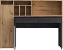 Rakstāmgalds ar skapi Forte EGRB331L-C982A, 114 cm x 49 cm, 75 cm, brūna krās./grafīta krās.