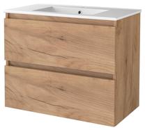 Vonios spintelė su praustuvu Sanibell Basicline, whiskey oak sp., 45.6 cm x 81 cm x 67 cm