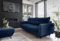 Sofa Silva Velvetmat 40, tamsiai mėlyna sp., 90 x 236 cm x 90 cm