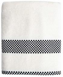 Vonios rankšluostis Homla Tiva 244186, balta sp./juoda sp., 130 cm x 70 cm