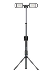 Statybinis prožektorius su stovu, pastatomas Scangrip TOWER 8 CONNECT, 54 W, 4000 - 8000 lm, 6000 °K, IP30, pilka sp.