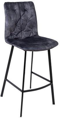 Baro kėdė Home4you Afton 10422, matinė, tamsiai pilka sp., 44 cm x 53 cm x 122 cm