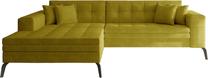 Kampinė sofa Solange Omega 68, geltona sp., kairinė, 196 x 292 cm x 80 cm