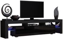 ТВ стол Pro Meble Milano 200, черный цв., 200 см x 35 см x 45 см