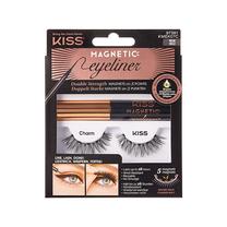 Mākslīgās skropstas, komplekts Kiss Magnetic Charm, 2 gab., melna krās.